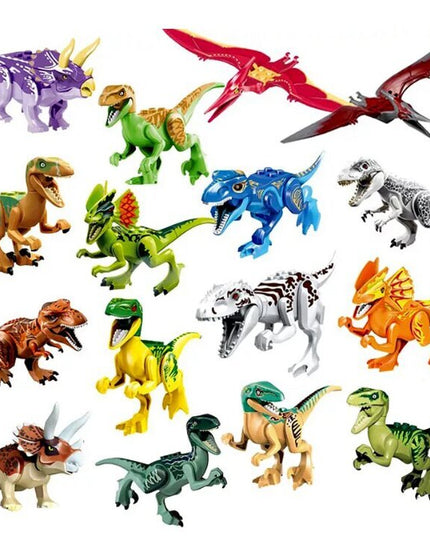 Konstruktoriaus figūrėlė dinozauras Dilophosaurus iš Dino Park Jurrasic, 7 d., 28 cm
