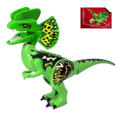 Konstruktoriaus figūrėlė dinozauras Dilophosaurus iš Dino Park Jurrasic, 7 d., 28 cm