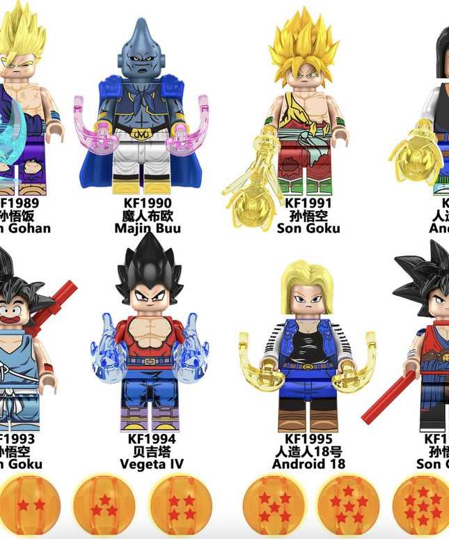 Konstruktoriaus figūrėlė Dragon Ball Son Goku iš HeroBricks, 5 cm