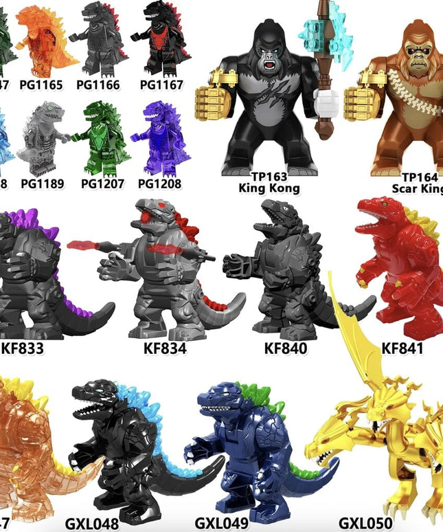 Konstruktorius figūrėlė Godzilla iš HeroBricks, 14 cm