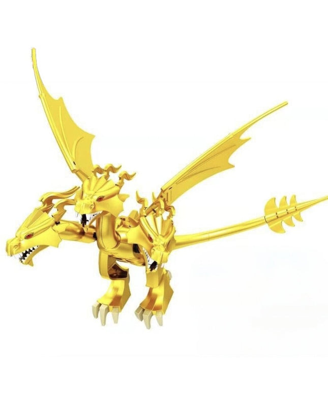 Konstruktorius figūrėlė Godzilla King Ghidora iš HeroBricks, 26 cm
