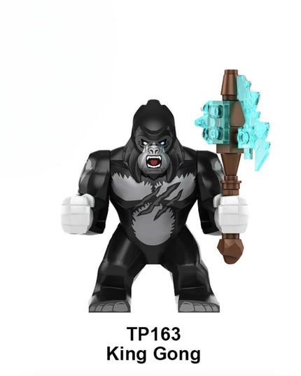 Konstruktoriaus figūrėlės King Kong vs Godzilla iš HeroBricks, 9 cm, 2 vnt