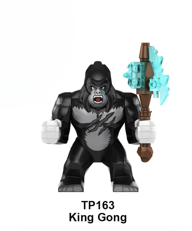 Konstruktoriaus figūrėlės King Kong vs Godzilla iš HeroBricks, 9 cm, 2 vnt