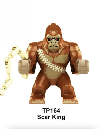 Konstruktoriaus figūrėlės King Kong vs Godzilla iš HeroBricks, 9 cm, 2 vnt