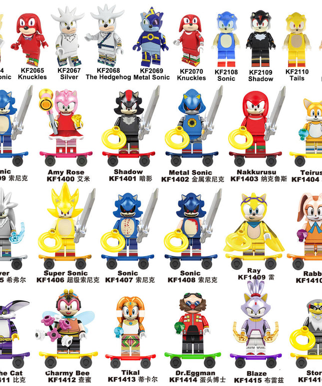 Konstruktoriaus figūrėlė Sonic the Hedgehog iš HeroBricks, 5 cm, KF1404