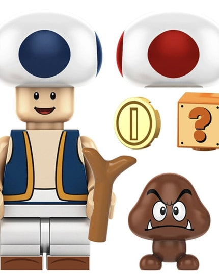 Konstruktoriaus figūrėlė Super Mario Toad iš HeroBricks, 5 cm