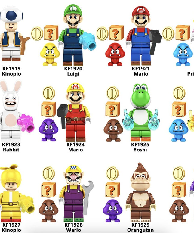 Konstruktoriaus figūrėlė Super Mario Toad iš HeroBricks, 5 cm