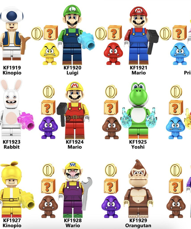 Konstruktoriaus figūrėlė Super Mario Yoshi iš HeroBricks, 5 cm