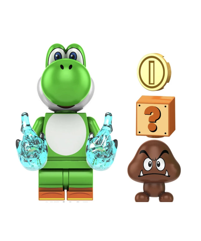 Konstruktoriaus figūrėlė Super Mario Yoshi iš HeroBricks, 5 cm