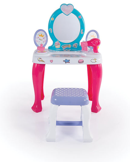 Kosmetinio staliuko ir kėdutės komplektas Unicorn Dolu, 71 cm, su 12 priedų, 2568