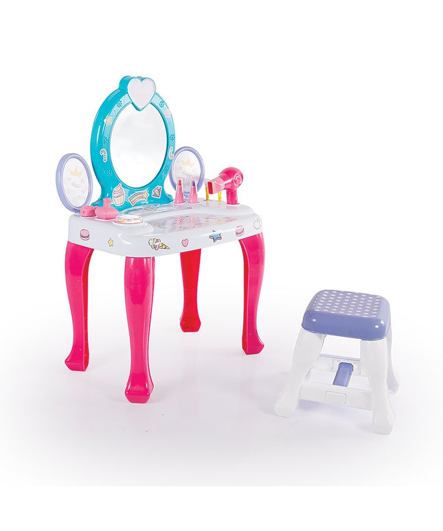 Kosmetinio staliuko ir kėdutės komplektas Unicorn Dolu, 71 cm, su 12 priedų, 2568