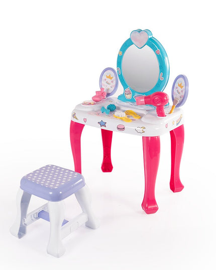 Kosmetinio staliuko ir kėdutės komplektas Unicorn Dolu, 71 cm, su 12 priedų, 2568
