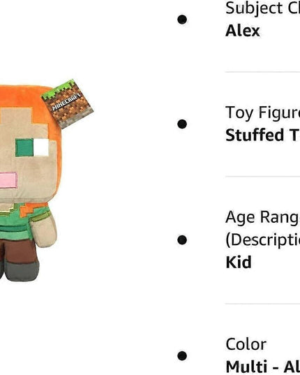 Minecraft Pliušinis Įdarytas Alex Pillow Buddy - Vaikams Ypač Minkštas Poliesterio Mikropluoštas, 16 Colių