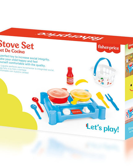 Mini viryklės rinkinys su priedais Dolu Fisher Price, 1822, mėlynas
