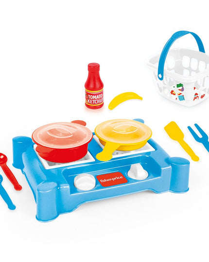 Mini viryklės rinkinys su priedais Dolu Fisher Price, 1822, mėlynas
