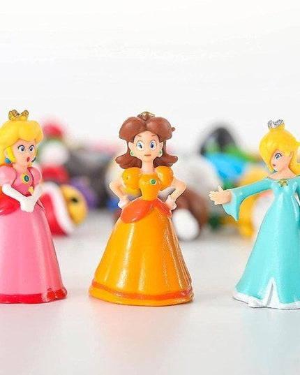 48 vnt Super Mario Bros minifigūrėlės žaislai lėlės veiksmo figūrėlės kolekcionuojami modeliai, papuošalai gimtadienio torto papuošimui, dovana[HK]