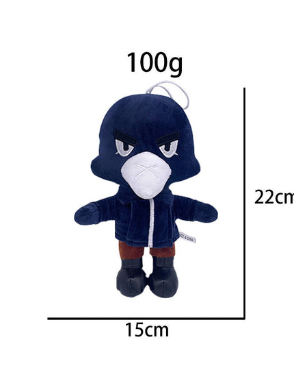 Minkštas pliušinis žaislas HappyJoe Brawl Stars Crow, mėlynas, 22 cm