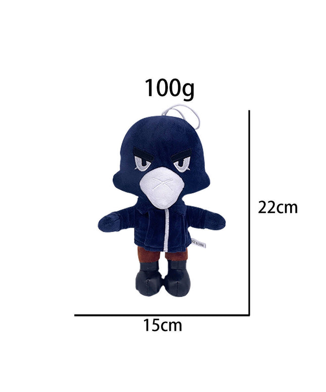 Minkštas pliušinis žaislas HappyJoe Brawl Stars Crow, mėlynas, 22 cm
