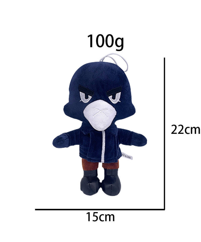 Minkštas pliušinis žaislas HappyJoe Brawl Stars Crow, mėlynas, 22 cm