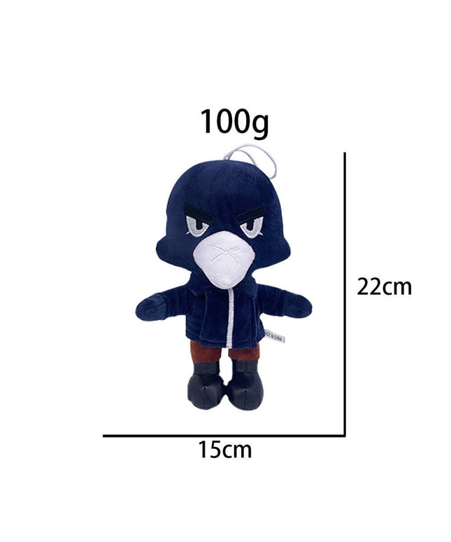 Minkštas pliušinis žaislas HappyJoe Brawl Stars Crow, mėlynas, 22 cm
