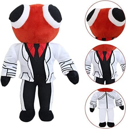 Minkštas pliušinis žaislas Rainbow friends Scientists, raudonas su kostiumu, 30 cm