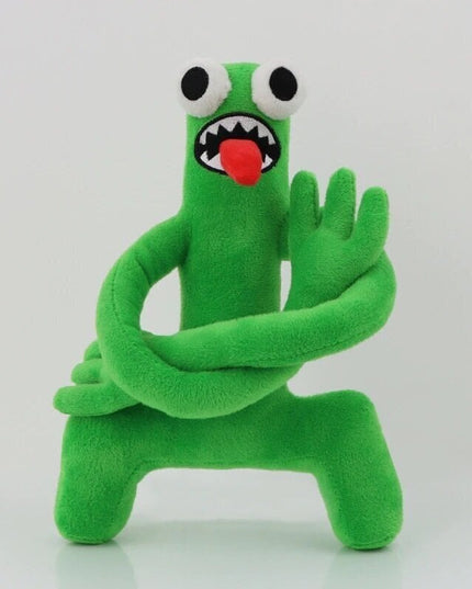 Minkštas pliušinis žaislas Rainbow friends, žaliasis ilgarankis, 30 cm