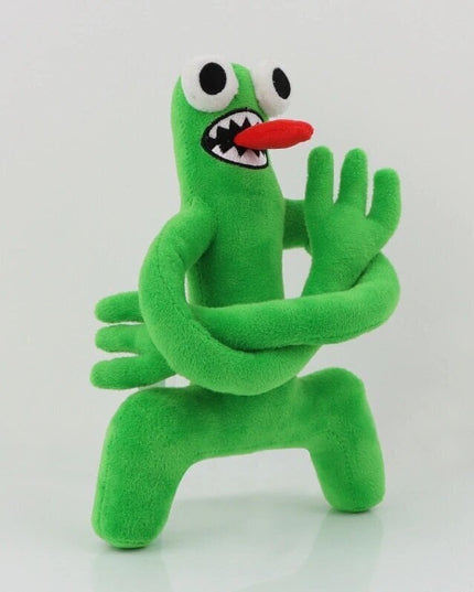 Minkštas pliušinis žaislas Rainbow friends, žaliasis ilgarankis, 30 cm