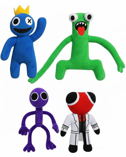 Minkštų pliušinių žaislų Rainbow friends komplektas, 4 draugai