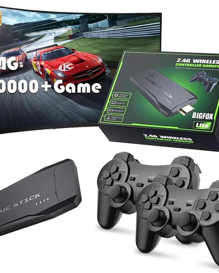 NAUJA vaizdo žaidimų konsolė 2.4G dvigubas belaidis valdiklis Game Stick 4K 20000 žaidimai 64GB 32GB retro žaidimai Televizoriaus dovana berniukui