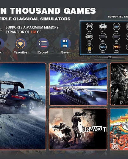 TV žaidimų konsolė X2 Ultra Video Game Stick, 4K HD, su 30000 žaidimų, 128G