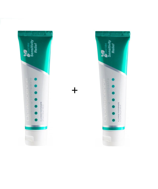 Nujautrinanti dantų pasta „Opalescence Sensitivity Relief“, 2 x 100 ml