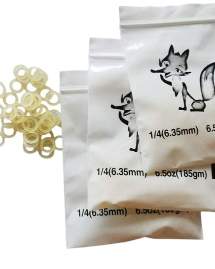 Ortodontiniai elastikai breketams Fox Heavy, 3 x 100 vnt, 6,5 oz, 6 mm