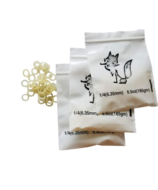 Ortodontiniai elastikai breketams Fox Heavy, 3 x 100 vnt, 6,5 oz, 6 mm