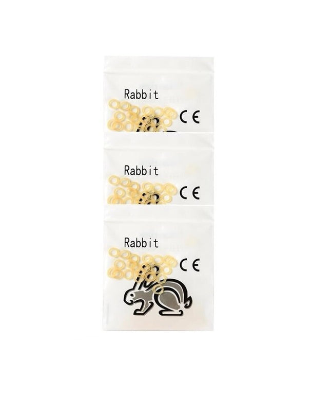 Ortodontiniai elastikai breketams Rabbit Medium, 3 x 100 vnt, 4,5 oz, 5 mm