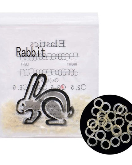Ortodontiniai elastikai Rabbit Soft, 3 x 100vnt