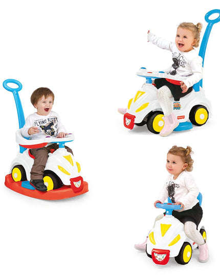 Paspiriama mašina Smile 4in1 stumdukas-sūpynės-mašina Dolu Fisher Price, 81 cm, 1812