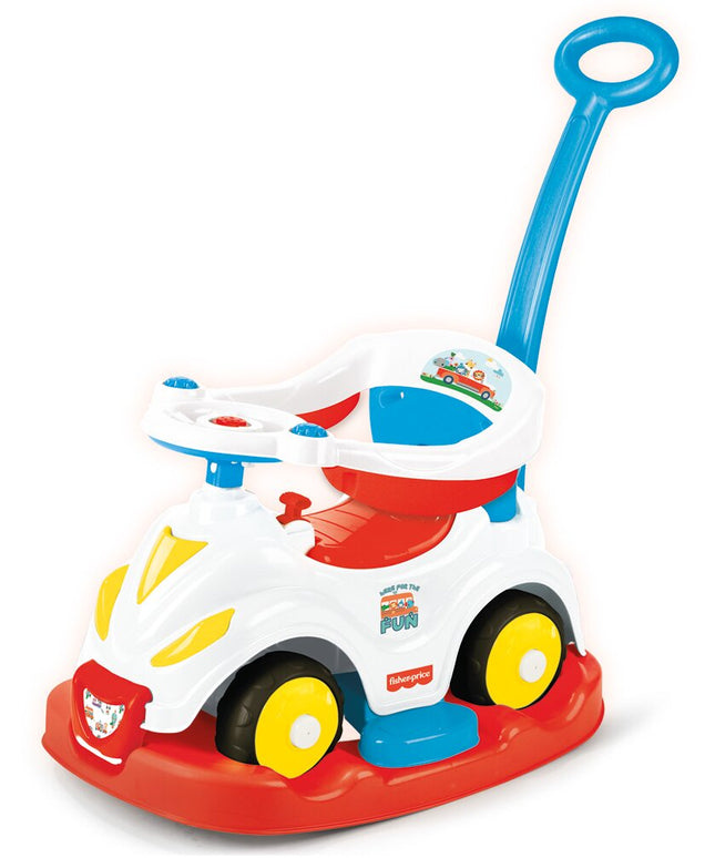 Paspiriama mašina Smile 4in1 stumdukas-sūpynės-mašina Dolu Fisher Price, 81 cm, 1812