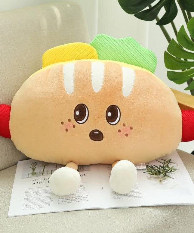 Pliušinis žaislas-pagalvė HappyJoe Hot Dog, 30 cm