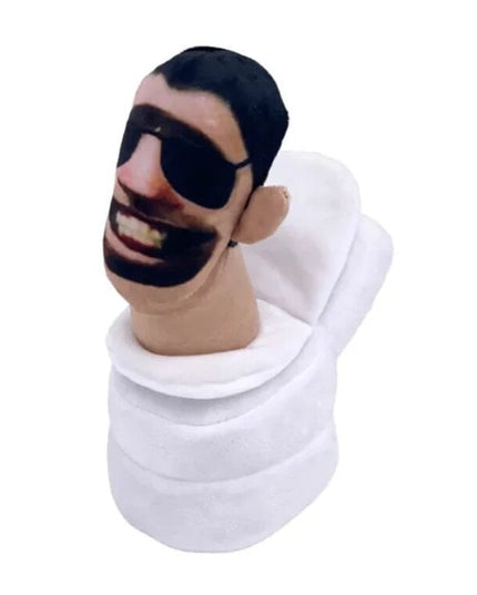 Pliušinis žaislas HappyJoe Skibidi toilet, su akiniais, 23 cm