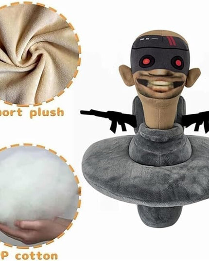 Pliušinis žaislas HappyJoe Skibidi Toilet Armed, 27 cm