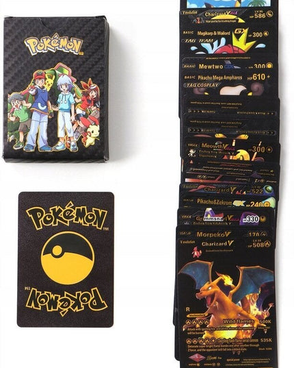 Pokemon kortų juodoji kolekcija Vmax, 55 vnt