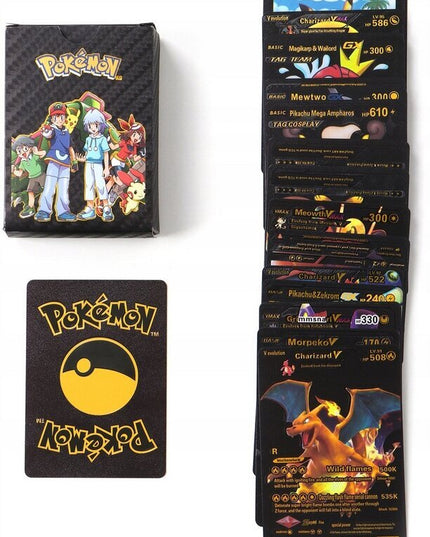 Pokemon kortų juodoji kolekcija Vmax, 55 vnt