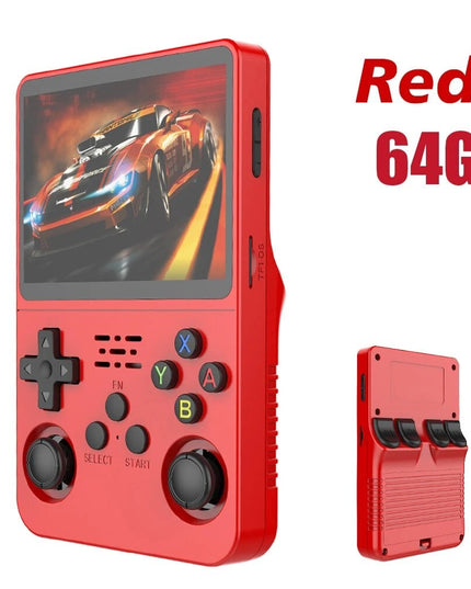 Žaidimų konsolė R36S, raudona, 128G, su 15000 žaidimų