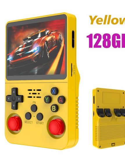 Žaidimų konsolė R36S, raudona, 128G, su 15000 žaidimų