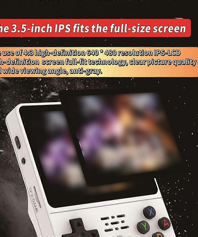 R36s delninė žaidimų konsolė 3,5 colio Ips ekranas retro žaidimų konsolė Linux sistemos ekranas nešiojamas kišeninis vaizdo grotuvas 128G baltas