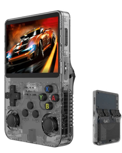 R36S delninis žaidimų grotuvas 64 GB žaidimai 3,5 colio IPS ekranas klasikinis žaidimų grotuvas atvirojo kodo Linux 3D dviguba sistema vaikams ir suaugusiems