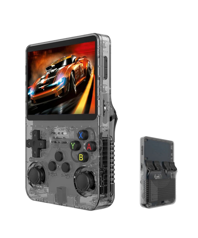 R36S Retro delninė vaizdo žaidimų konsolė atviro kodo Linux 3,5 colio IPS ekrano mini žaidimų konsolė 3D dviguba sistema vaikams ir suaugusiems