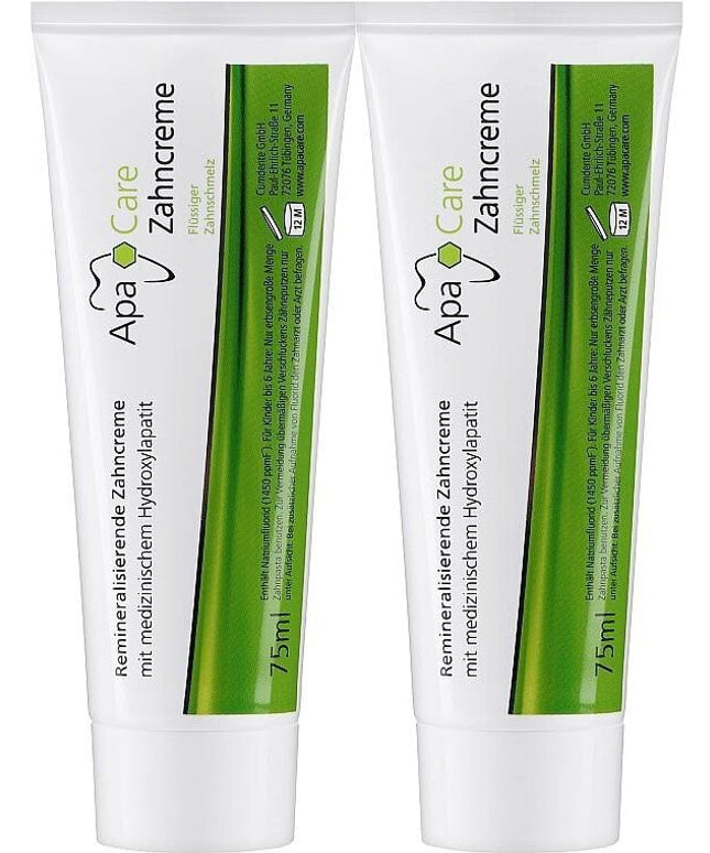 Remineralizuojanti dantų pasta ApaCare, 2x75 ml.