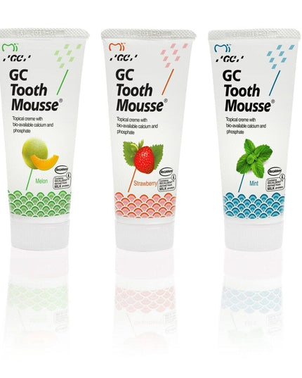 Remineralizuojantis dantų kremas be fluoro, melionų skonio GC Tooth Mousse Recaldent, 35 ml