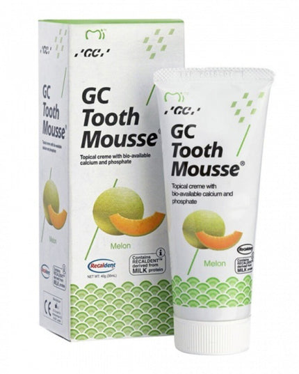 Remineralizuojantis dantų kremas be fluoro, melionų skonio GC Tooth Mousse Recaldent, 35 ml